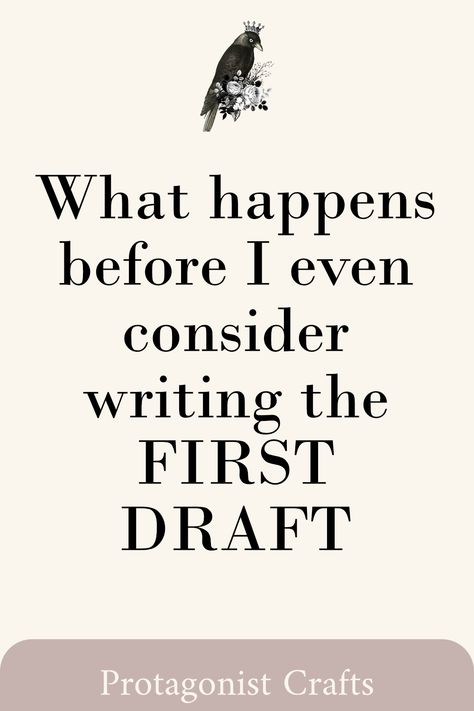 How do you know if you're ready to start writing your novel? There isn't one solution for everyone, but here's what happens in my writing process before I start writing a first draft and all the way to the finished book. If you want to write a book, you have to find an outlining and planning method that works for you, and most of all, take your time. Follow Protagonist Crafts for more writer life and save this post on your best writing tips board! #writingtips #writingadvice #creativewriting How To Plan Your Novel, Writing Paranormal Romance, Planning Novel, How To Start Writing A Book, Ways To Start A Book, How To Start A Book, Writing Hacks, Writer Life, Writing Steps