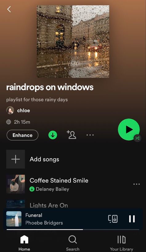 rainy days #playlist #spotify Rainy Day Playlist Names, Rainy Day Spotify Playlist, Rainy Day Playlist, Girly Bar, Playlist Names, Playlist Names Ideas, Playlist Spotify, Siren Song, Playlist Ideas