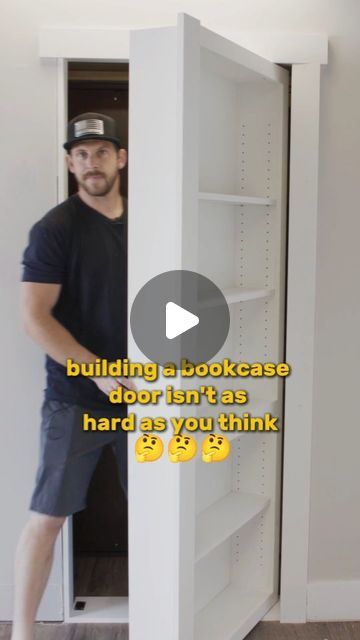 Murphy Door on Instagram: "how easy was that installation 🤯 #inspo #installation #howto #bookcaaedoor #bookshelf #diy" Hidden Door Bookcase Murphy Door, Diy Murphy Door, Secret Door Bookshelf, House Hallway Ideas, Diy Bookshelf Door, Bookcase Door Diy, Dold Dörr, Hidden Bookshelf Door, Hidden Doorway