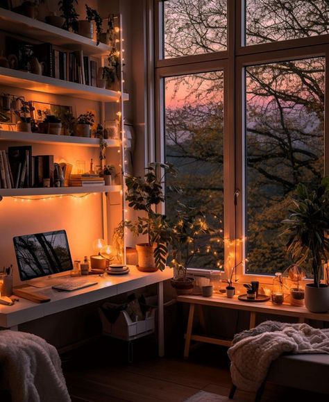 Cozy Study Room, 2023 Vibes, Cozy Study, Cozy Desk, Desk Styling, Writing Space, Desk Space, Desk Setup, Study Room