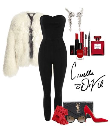 Cruella Deville Inspired Outfit, Outfit Ideas For Date, Red Perfume, Ideas For Date Night, Mood Bored, Cruella Deville, 101 Dalmatians, Outfit Maker, Outfit Shoplook