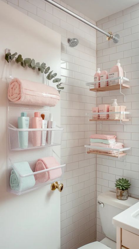 75+ Genius Dorm Bathroom Hacks to Organize Tiny Spaces Effortlessly Inviting Bathroom, Clever Organization, College Bathroom, Dorm Bathroom, Maximize Small Space, Stackable Bins, Bathroom Hacks, Clever Organizer, Tiny Spaces