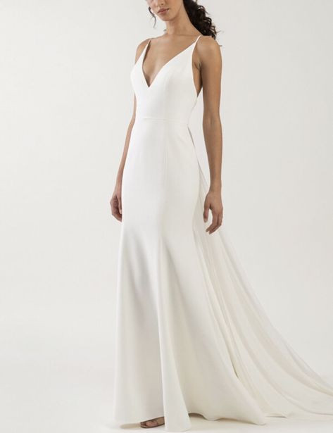 Jenny Yoo Marley Dress, Jenny Yoo Marley, Wedding Dress Spaghetti Straps, Simple White Wedding Dress, Jenny Yoo Bridal, Modern Gown, Dreamy Wedding Dress, Neck Wedding Dress, Bridal Gowns Mermaid