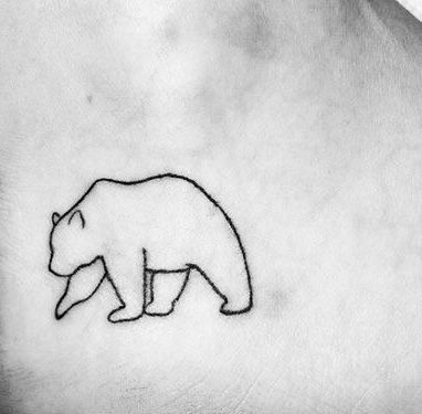 Canadian Bear Tattoo, Minimalist Bear Tattoo Simple, Outline Bear Tattoo, Sleeping Bear Tattoo, Dainty Bear Tattoo, Grizzly Bear Tattoos Women, Small Bear Tattoos For Women, Bear Silhouette Tattoo, Bear Outline Tattoo