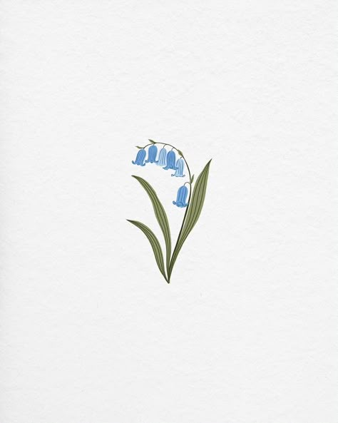 Happy Friday #bluebellseason #bluebells #artforproducts #botanicalillustration #mycreativebusiness | Instagram Bluebell Line Drawing, Light Blue Aesthetic Flowers, Cute Blue Flower Wallpaper, Blue Bell Flowers Drawing, Bluebell Flower Drawing, Bluebells Drawing, Bluebell Drawing, Bluebell Illustration, Bluebell Painting