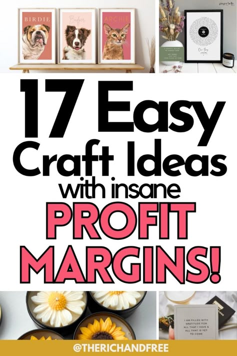 [Based on Best-Selling Data] Looking to make money online or start a creative side hustle?! Here are the 17 Most Profitable Crafts to Sell that can help you make insane money online! Perfect for beginners or experienced creators, these easy and unique craft ideas are designed to sell like crazy on platforms like Etsy, Shopify, Amazon Homemade and Instagram. From handmade jewelry and personalized gifts to trending home decor and resin art, these DIY crafts are proven best-sellers with high profit margins. Start your online business today with these profitable craft ideas and make money from home effortlessly! Simple Crafts To Sell Make Money, Craft For Selling Ideas, Craft Ideas That Sell Well, Easy Home Crafts For Adults, Inexpensive Crafts To Sell, Diy Craft Ideas To Sell, Best Things To Sell At Craft Fairs, Diy That Sells Well, Handmade Selling Ideas