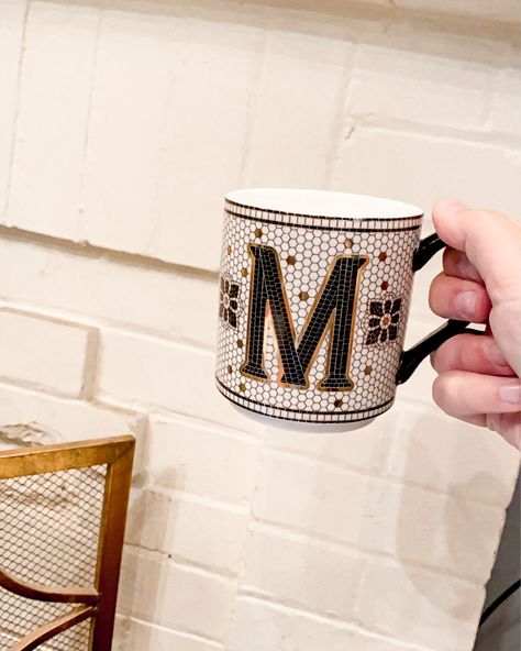 Anthropologie Bistro Monogram Coffee Mug // On Sale for $9! Anthropologie Mug, Anthropologie Christmas Mugs, Mugs Anthropologie, Anthropologie Santa Mug, Anthropologie Pumpkin Mug, Anthropologie Monogram Mug, Anthropologie Mugs, Monogram Mug, Monogram Coffee Mug