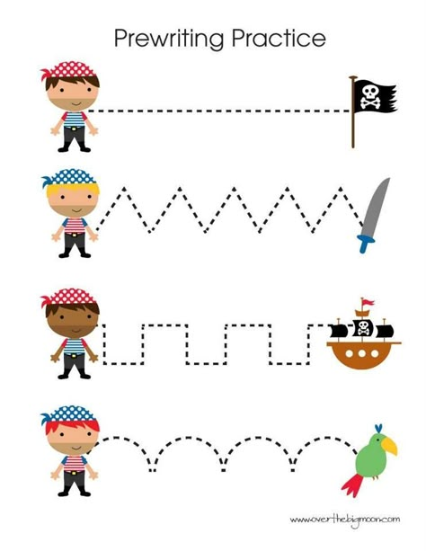 Pirate Worksheets, Pirate Crafts Preschool, Pirate Activities Preschool, البحث عن الكنز, Pirate Craft, Pirate Preschool, Trace The Lines, Pirate Unit, Pirates Theme