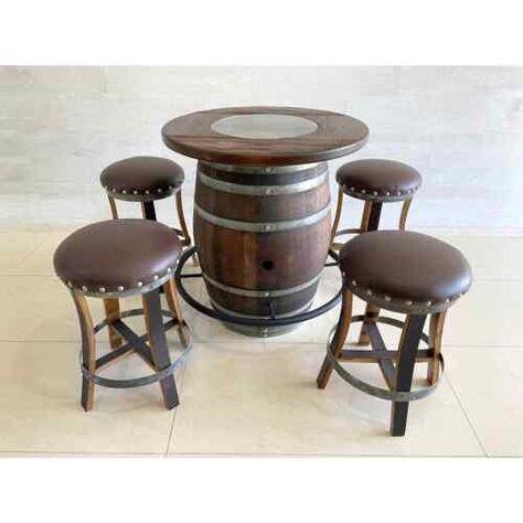 Bar By Pool, Trailer Bar Ideas, Unique Man Cave Ideas, Basement Furniture Ideas, Italian Farmhouse Decor, Bourbon Barrel Bar, Bourbon Barrel Decor, Whiskey Barrel Bar, Outdoor Kitchen Area