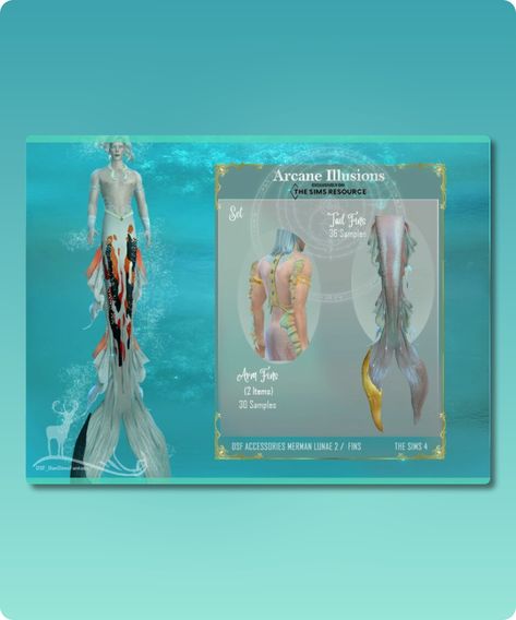 Sims 4 Accessory CC: Arcane Illusions  Accessories Merman Lunae Fins Fruit Splash, Mod Jacket, Sims 4 Cc Download, Model Nails, Tools And Toys, Best Sims, Kids Earrings, Beautiful Boots, Family Fashion