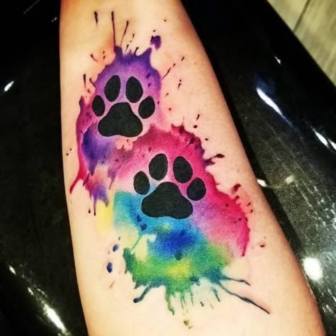 35 Cute Paw Print Tattoos for Your Inspiration | Cuded Paw Print Tattoos, Matching Family Tattoos, Tatoo Dog, Tattoos Watercolor, Cute Paw Print, Pawprint Tattoo, Club Tattoo, Family Tattoo Designs, Wild Tattoo