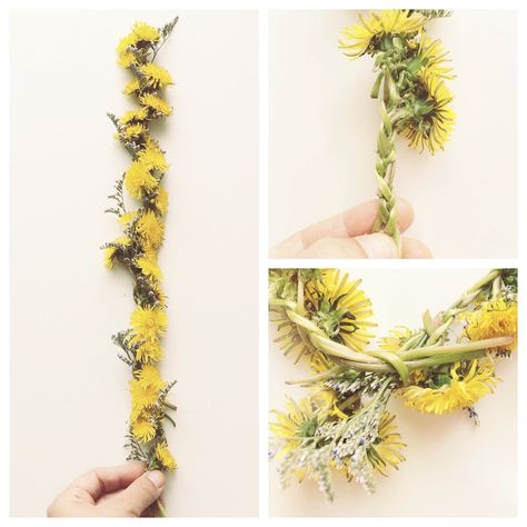 HOW TO MAKE A DANDELION CHAIN — LADY HAYES Dandelion Chain Tattoo, Dandelion Chain, Crown Images, Chain Tattoo, How To Make Something, Goth Garden, Diy Flower Crown, Wild Art, A Dandelion