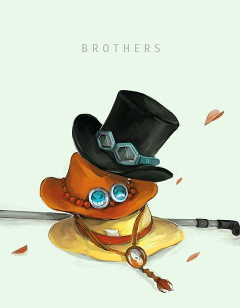 Brothers, text, Sabo, Ace, Luffy, hats; One Piece Tattoo Dragon, Dragon Ball, The Story, One Piece, Hats