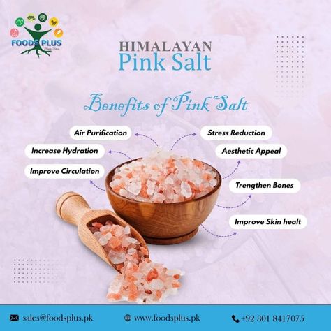 #himalayanpinksalt #foodsplus #himalayansalt Salt Benefits, Salt Air, Himalayan Pink Salt, Pink Salt, Improve Circulation, Himalayan Salt, Improve Skin, Himalayan, Salt