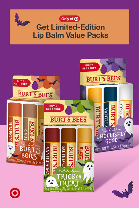 Halloween Beauty Products, Advertising Campaign Design, Burts Bees Lip Balm, Mental Health Facts, Makeup Accesories, Boo Basket, Cute Birthday Gift, Fall Scents, Burt's Bees