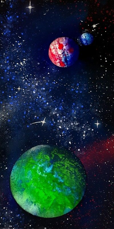 New! Spray Paint - Galaxy Art Spray Paint Galaxy, Painting Planets, Galaxy Spray Paint, Luna Painting, Paint Galaxy, Gcse Graphics, Artists Block, Spray Paint Artwork, Art Galaxie