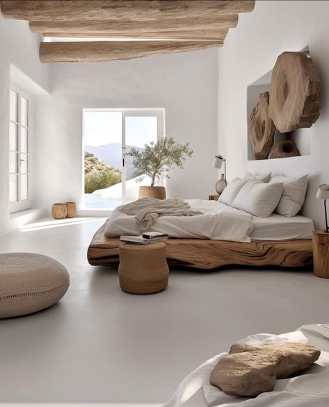 Earthy Bedroom, Hus Inspiration, Architect House, Minimalist Bedroom, White Interior, House Inspo, Dream Home Design, Home Fashion, 인테리어 디자인