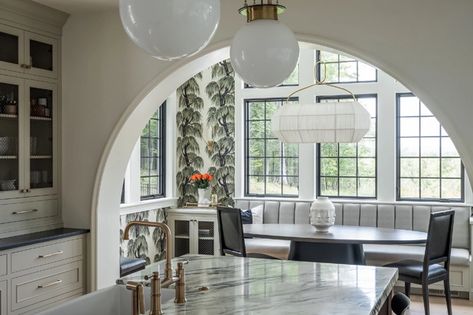 House & Home - 20+ Rooms With Arches That Wow Arch Entryway, Temple Home, Bold Bathroom, Arch Doorway, Iron Stone, Kitchen Renovation Ideas, Luxurious Showers, Arch Interior, Arched Doors