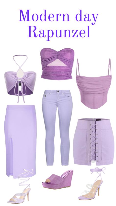 Disney Bounding Tangled, Rapunzel Inspired Outfits, Tangled Outfit Ideas, Modern Tangled Outfit, Tangled Rapunzel Disneybound, Rapunzel Inspired Outfit, Modern Day Rapunzel Outfit, Modern Rapunzel Outfit, Disney Bound Rapunzel Casual