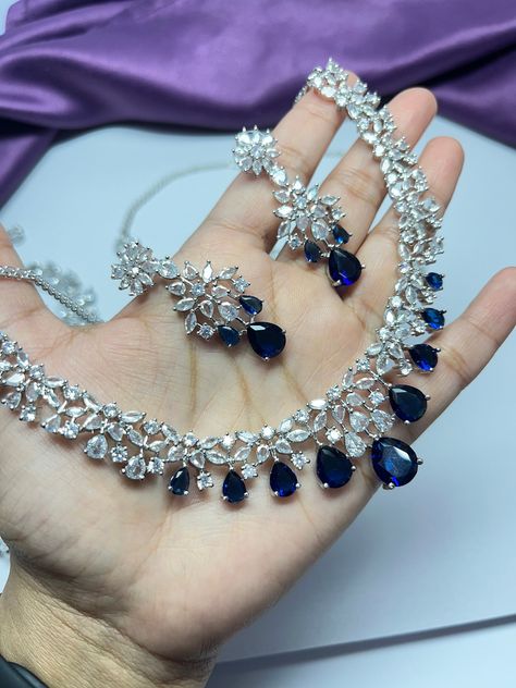 Sapphire diamond necklace