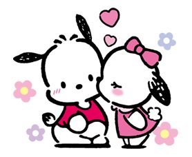 Cute Valentines Matching Pfp, Cute Pfp For Your Boyfriend, Things To Draw For Boyfriend, Pochacco Matching Pfp, Hello Kitty And Boyfriend, Hello Kitty Y Su Novio, Snoopy Matching Pfp, Sanrio Couple, 헬로키티 배경화면