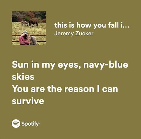 This is how you fall in love_Jeremy Zucker_Spotify lyrics This Is How You Fall In Love Jeremy, Spotify Lyrics Love, Fall In Love Lyrics, Chelsea Cutler, Jeremy Zucker, Cabin 10, Not Your Friend, Take It Or Leave It, Kitchen Tricks