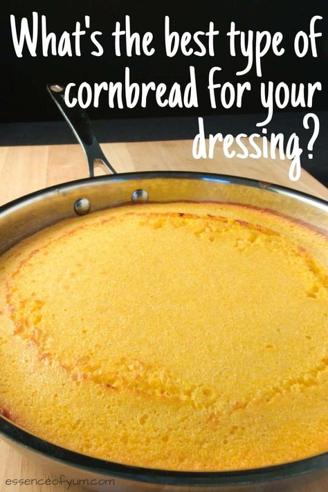 How do you choose the right cornbread for your dressing? Scratch-made or packet? Sweet or savoury? Find out the most popular choices on The Essence of Yum. #cornbreaddressing #cornbreadstuffing #thanksgiving #essenceofyum Egg Bread For Dressing, Homemade Cornbread Dressing From Scratch, Cornbread Dressing Southern Paula Deen, Cornbread Recipe For Dressing, Southern Thanksgiving Recipes Soul Food Cornbread Dressing, Cornbread Dressing Recipes Thanksgiving, Black Folks Cornbread Dressing, Cornbread For Dressing, Moist Cornbread Dressing