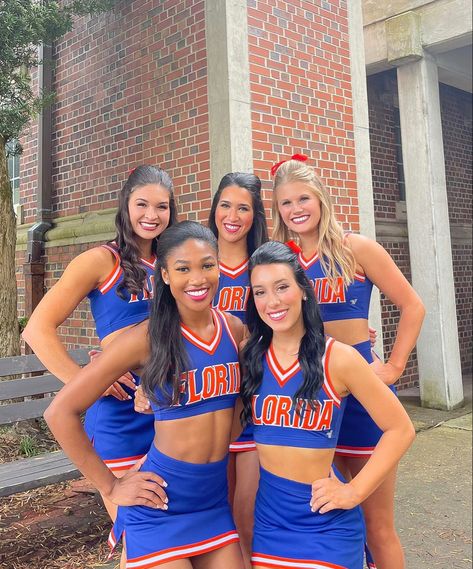 College Dance Team Uniforms, College Cheer Uniforms, Cheerleading Uniforms All Star, Ucla Dance Team, Dance Team Uniforms, Tglc Cheer Uniform 2022, Florida Gators Cheerleaders, Cheer Photography, University Of Florida Cheerleaders