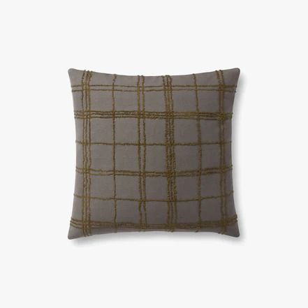 PJS0010 CHARCOAL / OLIVE | Loloi Rugs Green Throw Pillows Living Room, Olive Living Room, Loloi Pillows, Jean Stoffer, Charcoal Pillow, Charcoal Background, Throw Pillows Living Room, Chris Loves Julia, Green Throw Pillows