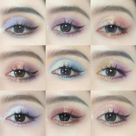 Eye Makeup Douyin, Eye Makeup Inspo, Makeup Douyin, Asian Makeup Tutorials, Performance Makeup, Douyin Makeup, Cute Eye Makeup, Ulzzang Makeup, Glitter Eye Makeup