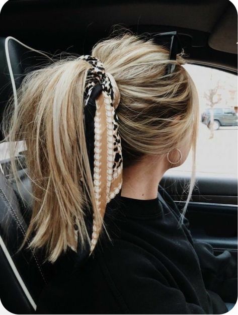 Hair Styles To Try, Peinados Fáciles Para Cabello Corto, Hair Dos, Gorgeous Hair, Scarf Hairstyles, Hair Day, Diy Hairstyles, Pretty Hairstyles, Summer Hairstyles