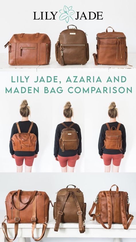 Find your perfect backpack diaper bag! We did a product round up with some other diaper bag brands to show you the pros and cons of each of them. Visit our blog to see a comparison of the Azaria La Mere Luxe, Maden Carryall Tote and Lily Jade Anna. Jade Anna, Best Diaper Bag Backpack, Leather Diaper Bag Backpack, Cute Diaper Bags, Lily Jade, Leather Diaper Bag, Nice Accessories, Diaper Bag Essentials, Stylish Diaper Bag