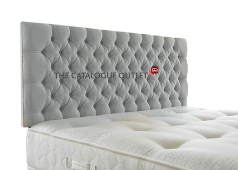 fabric grey cushioned headboard - ebay Button Headboard, Cushioned Headboard, Headboard Cover, High Beds, Velvet Headboard, Cushion Headboard, Buy Bed, Wall Mount Bracket, Chenille Fabric