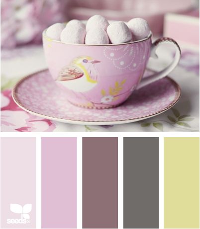 tea time Seeds Color, Tea Cups And Saucers, Vintage Tea Party, Color Palate, Design Seeds, Cups And Saucers, Colorful Party, Color Stories, Colour Schemes