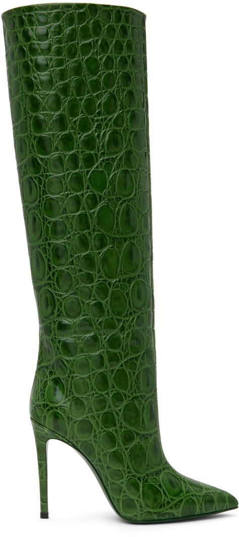 Green Snakeskin Boots, Fall 2022 Boots, 2022 Boots, Hero Outfit, Green High Heels, Snakeskin Boots, Green Boots, Anti Hero, Women Heels