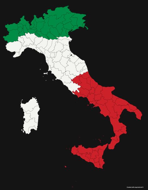 The Italian flag, but every colour has the same population : MapPorn Syria Before And After, Italia Map, Pedestrian Sign, Transit Map, Italian Party, Italy Country, Landmarks Art, Italy Flag, Mexican Flags