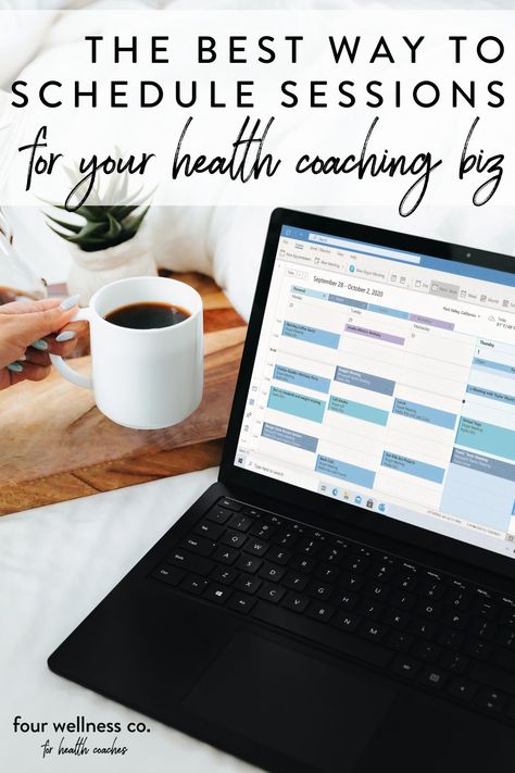 The Best Way To Schedule Sessions For Your Health Coaching Business | Organize Your Business - Acuity Scheduling is an online tool that allows health coaches to offer a range of scheduling capability for your business—including selling health coaching packages and scheduling client sessions based your up-to-date calendar of availability. Learn more about how it can help your coaching business. Four Wellness Co. | Online Business Tips | Health Coaching Business Tips | Wellness Business Tips Coaching Packages, Health Coaching Business, Organize Your Business, Wellness Workshop, Lifestyle Coach, Wellness Coaching, Integrative Nutrition, Coach Website, Health Coach Business