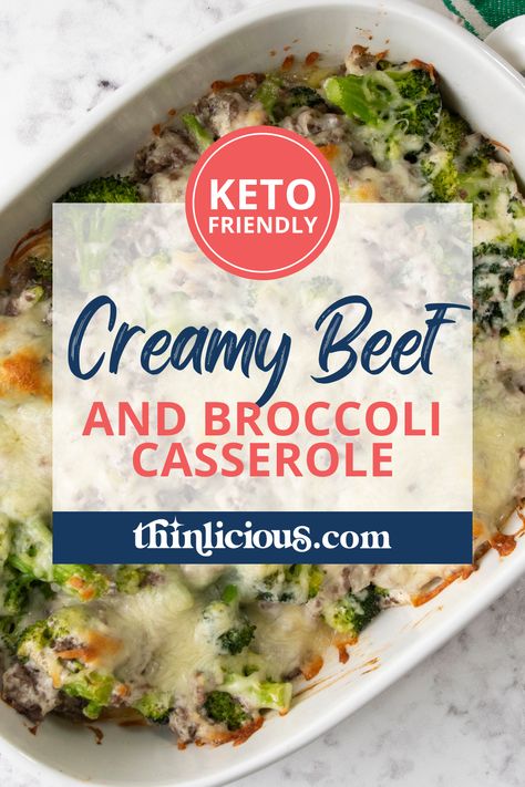 Our Beef and Broccoli Casserole is a family dinner favorite. Add a simple side salad to this satiating low carb casserole recipe and you have meal you can add to your list of regular favorite dinners to serve. We also love that this recipe is budget friendly! Beef And Broccoli Casserole, Paleo Casseroles, Simple Side Salad, Low Carb Casserole, Keto Hamburger, Ground Beef And Broccoli, Hamburger Casseroles Recipes, Bariatric Sleeve, Broccoli Recipes Casserole