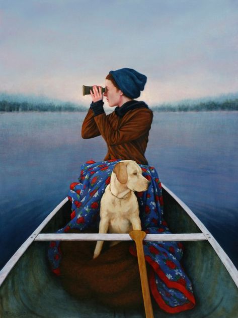 Fred Calleri, Art Nouveau Poster, Lake Art, Fall Day, Vintage Nautical, Illustrations Art, Outdoor Art, Whimsical Art, Artist Painting