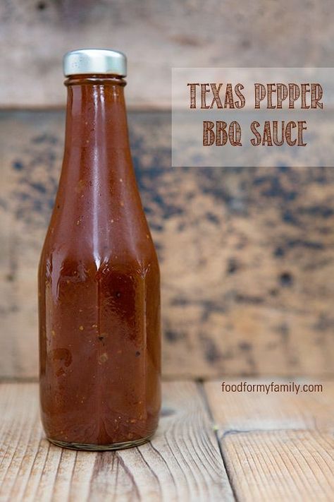 Texas Pepper Barbecue Sauce #Recipe via FoodforMyFamily.com Pepper Bbq Sauce, Vegan Grill, Barbecue Sauce Recipe, Barbecue Sauce Recipes, Bbq Sauces, Sauce Pasta, Hot Sauces, Barbeque Sauce, Marinade Sauce