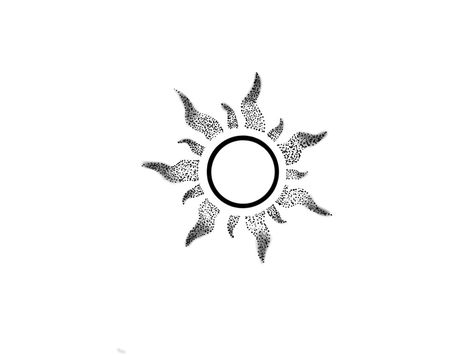 Sun Dotwork Tattoo, Circular Tattoo Designs, Marriage Tattoos, Circular Tattoo, Sunshine Tattoo, Moon Sun Tattoo, Sun Tattoo Designs, Tattoo Dotwork, Dot Tattoos