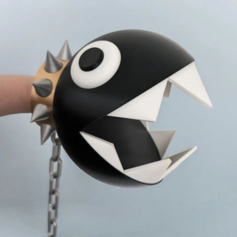 We finally did it! It took us 10 years, but we made a Chompworks Chain Chomp! (Two in fact!) We made these for a Chompette cosplayer and we are so happy with how they turned out! #cosplay #chainchomp #supermario #prop #3dprinting Chompette Cosplay, Chain Chompette, Chain Chomp, Super Mario Bros, Mario Bros, Super Mario, So Happy, Mario, Halloween Costumes