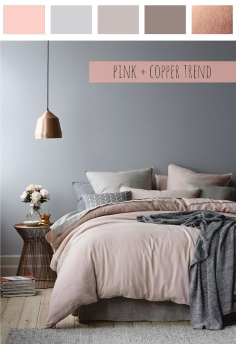 Peach Gray And White Bedroom, Dusty Pink And Grey Bedroom, Blush Pink And Grey Bedroom, Cali Bedroom, Farmhouse Bedroom Remodel, Pink Gray Bedroom, Pink And Grey Bedroom, Bedroom Wishlist, Hygge Bedroom