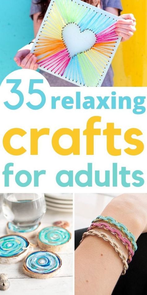 Quick Craft For Adults Relaxing Crafts, Group Activities For Adults, Craft Projects For Adults, Arts And Crafts For Adults, Group Crafts, Sensory Crafts, Art Projects For Adults, Art Therapy Projects, Projects For Adults