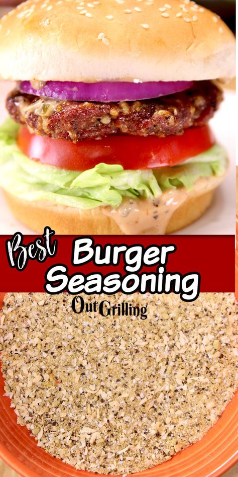 Burger Seasoning Recipe, Hamburger Seasoning Recipe, Best Burger Seasoning, Burger Recipes Seasoning, Best Homemade Burgers, Brisket Burger, Outdoor Cooking Recipes, Easy Burgers, Best Burger Recipe