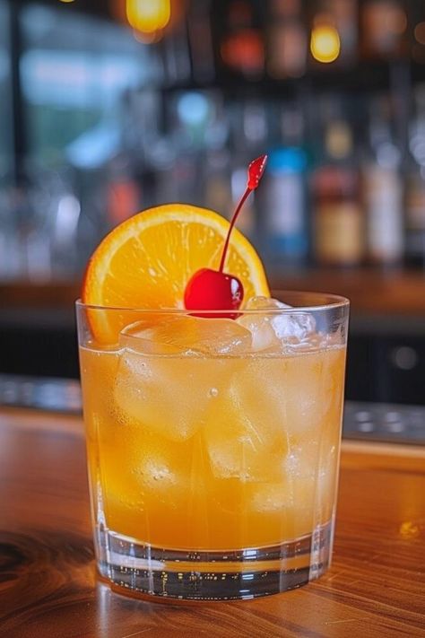 Sunrise Whiskey Sipper American Honey Whiskey Drinks, Orange Whiskey Drinks, Drinks With Jameson Whiskey, Honey Whiskey Drinks, Rye Whiskey Drinks, Whisky Sour Recipe, Whiskey Drinks Recipes, Jack Daniels Honey, Honey Whiskey