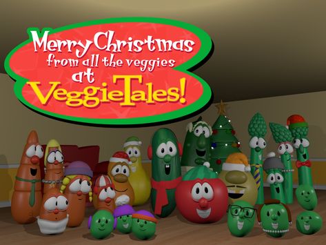 Veggie Tales Christmas, Christmas Ecard, Veggie Christmas, Kids Veggies, Christmas Ecards, Cool Christmas, Veggie Tales, Kids Tv Shows, Cartoon Tv Shows