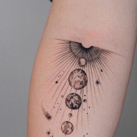 Cass on Instagram: "Planets and stars aligning for Kat 🪐💫🌘 #planetstattoo #spacetattoo #dallastattooartist" Planets And Stars, Space Tattoo, Tattoo Artists, Planets, Dallas, Tattoos, Stars, On Instagram, Quick Saves