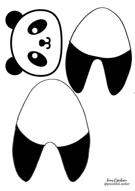 Panda Craft, Hand Art Kids, Educational Activities For Preschoolers, Daycare Design, Mickey Mouse Coloring Pages, Cute Stationary School Supplies, Fall Arts And Crafts, Panda Party, Kindergarden Activities