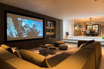 Notting Hill House - contemporary - Home Theater - London - Nash Baker Architects Notting Hill House, Modern Showroom, Home Theater Room Design, Theater Room Design, Home Cinema Room, Mews House, Attic Remodel, Home Theater Rooms, Home Theater Design